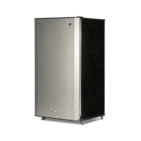 PEL PRLP-1100 Life Pro Refrigerator 110L – Brushed Metallic Grey open view
