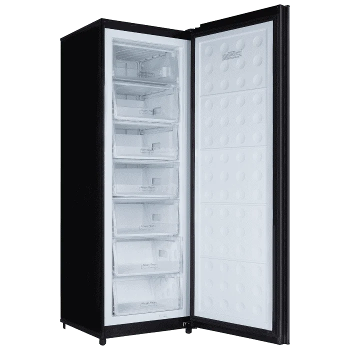 PEL PVF 6D 239L Vertical Deep Freezer – Grey angle view