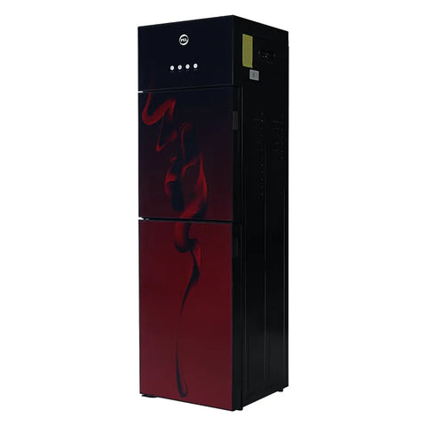 PEL PWD 425 3 Taps Straight Glass Door Water Dispenser – Maroon Blaze angle view