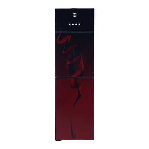 PEL PWD 425 3 Taps Straight Glass Door Water Dispenser – Maroon Blaze front view