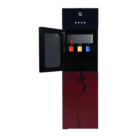 PEL PWD 425 3 Taps Straight Glass Door Water Dispenser – Maroon Blaze side view