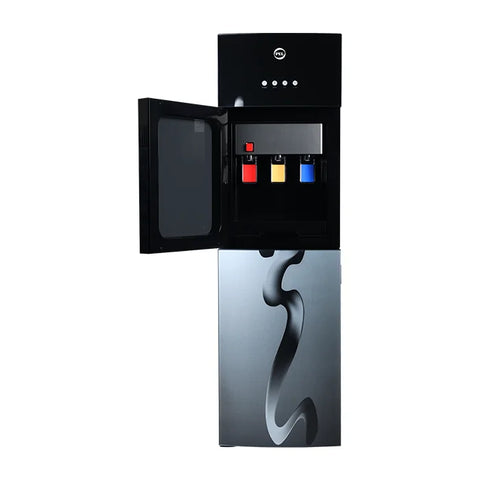 PEL PWD 525 3 Taps Curved Glass Door Water Dispenser – Grey Blaze angle view