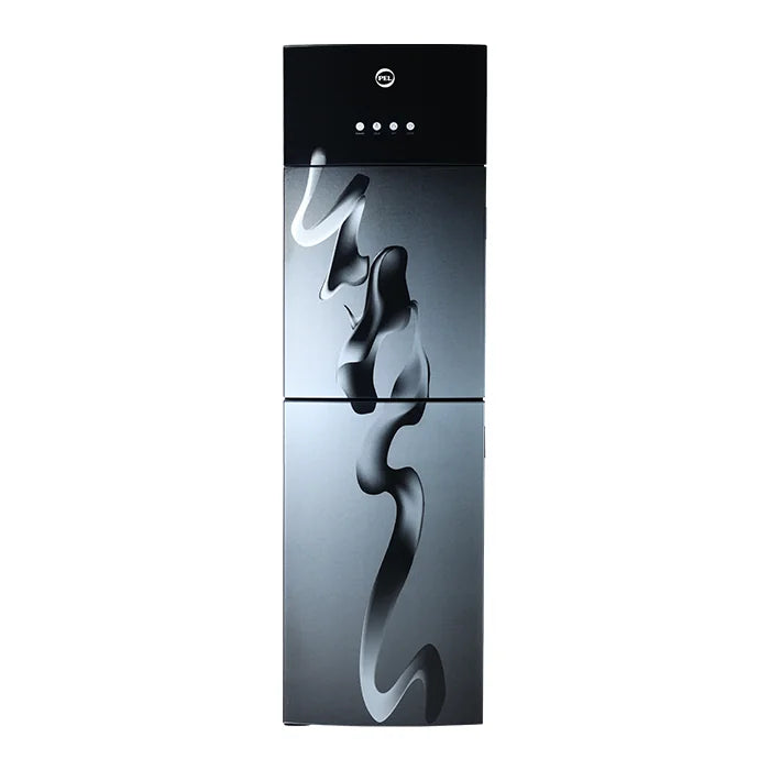 PEL PWD 525 3 Taps Curved Glass Door Water Dispenser – Grey Blaze front view