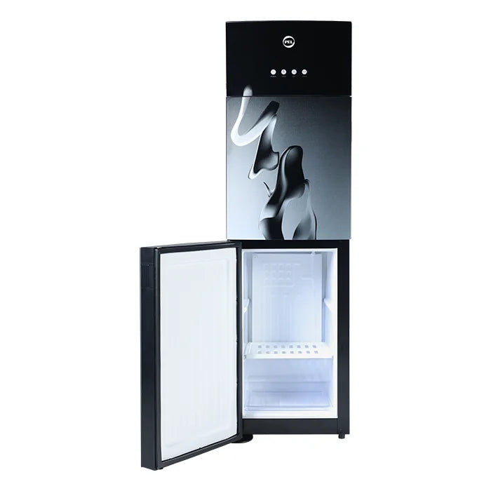PEL PWD 525 3 Taps Curved Glass Door Water Dispenser – Grey Blaze open view