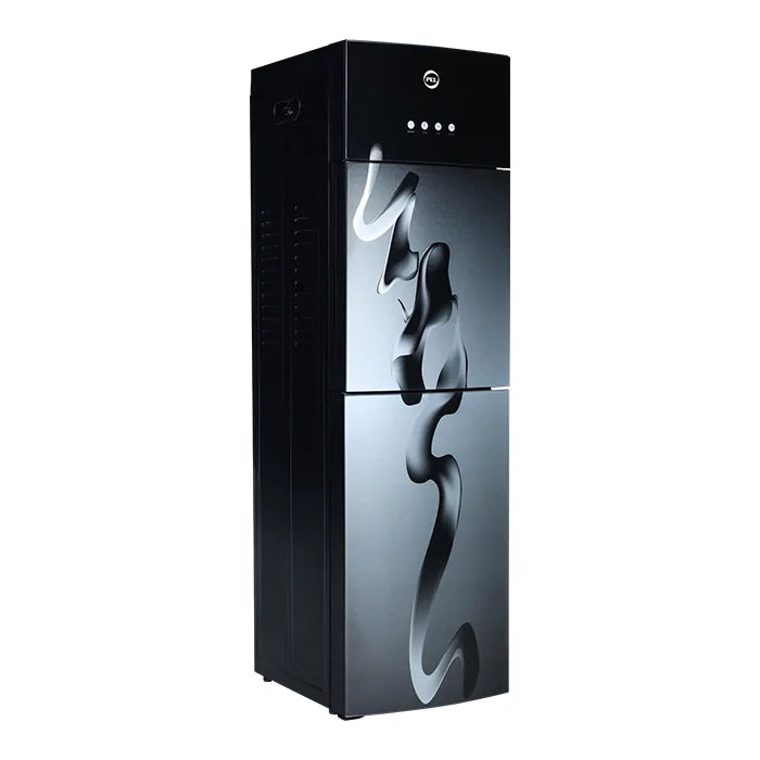 PEL PWD 525 3 Taps Curved Glass Door Water Dispenser – Grey Blaze side view
