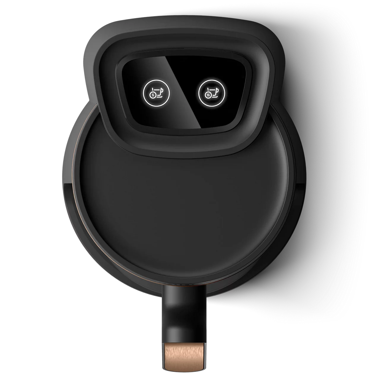 Top-down view of Philips 5000 Series Turkish Coffee Maker highlighting touch control panel and display