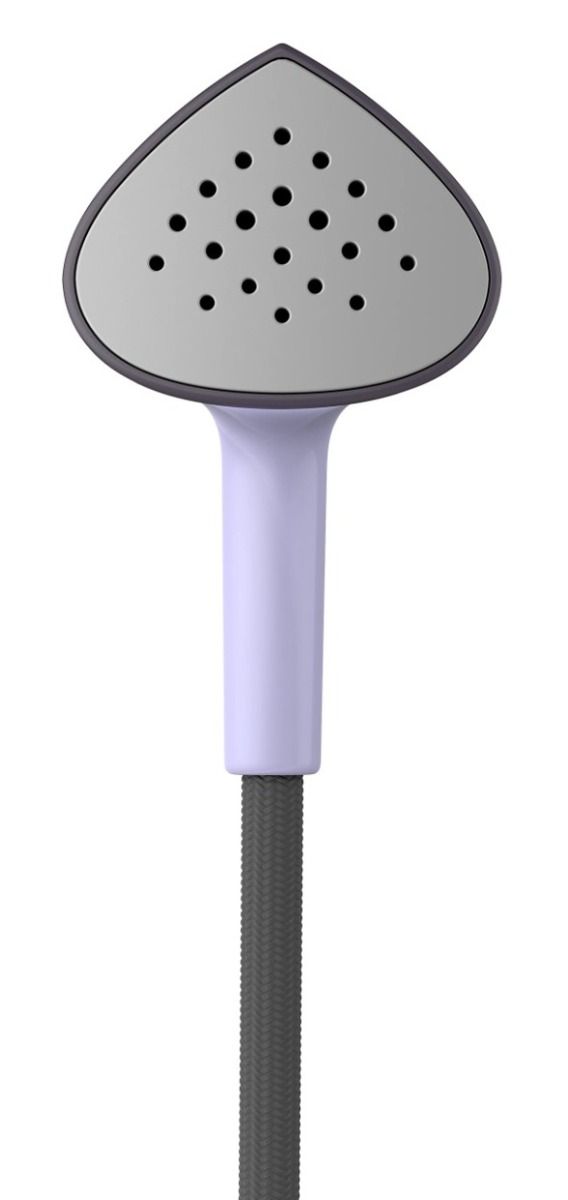 Close-up of Philips garment steamer nozzle head with steam vents