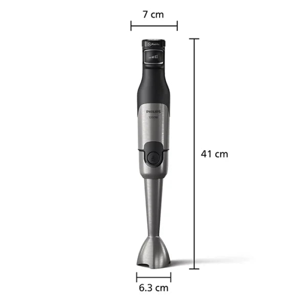 Philips hand blender dimensions and measurement guide diagram