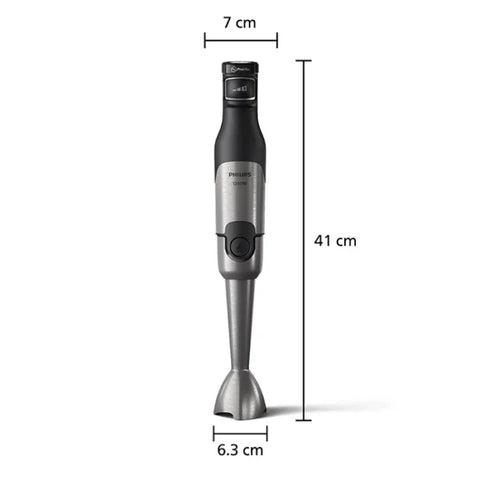 Philips hand blender dimensions and measurement guide diagram