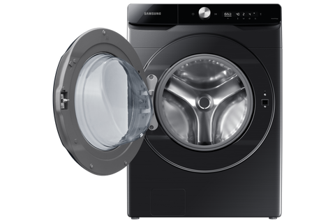 Samsung WD16T6500GV/ST front view with door open showing the drum