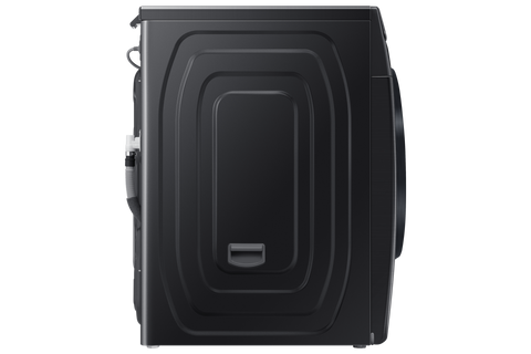 Samsung WD16T6500GV/ST side profile of the black washer dryer combo with carry handle