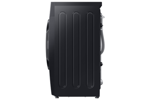 Samsung WW80FG5L32ABMF side profile of the slim black front load washer