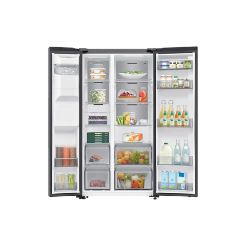 Samsung RS70F64K1TAE 635L Side-by-Side Refrigerator – Silver detail view