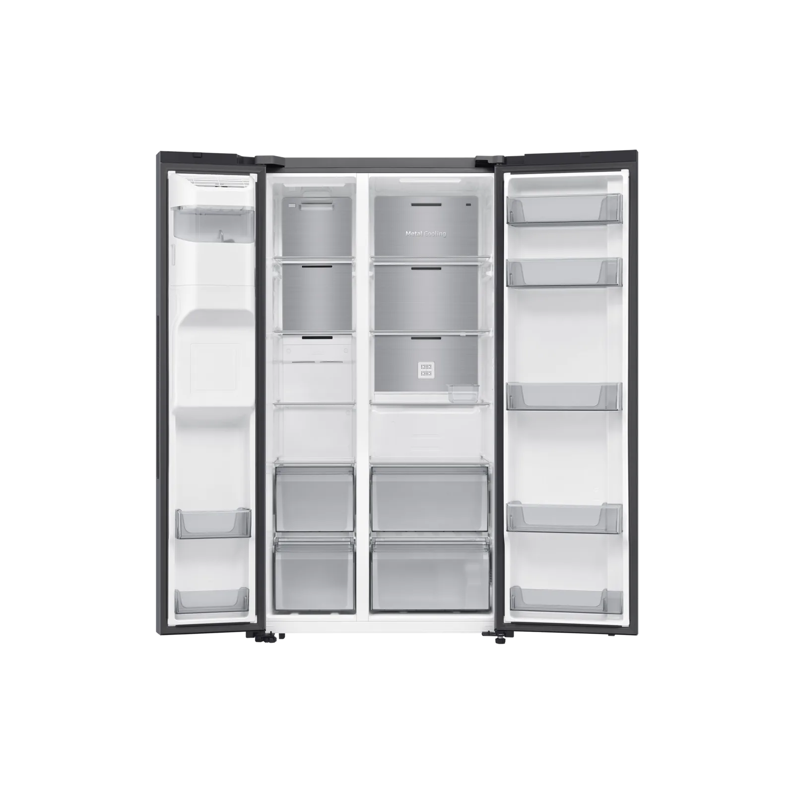 Samsung RS70F64K1TAE 635L Side-by-Side Refrigerator – Silver side view