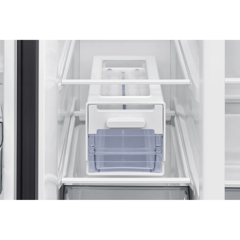 Samsung RS70F65QETTR 655L Side-by-Side Refrigerator – Silver close up