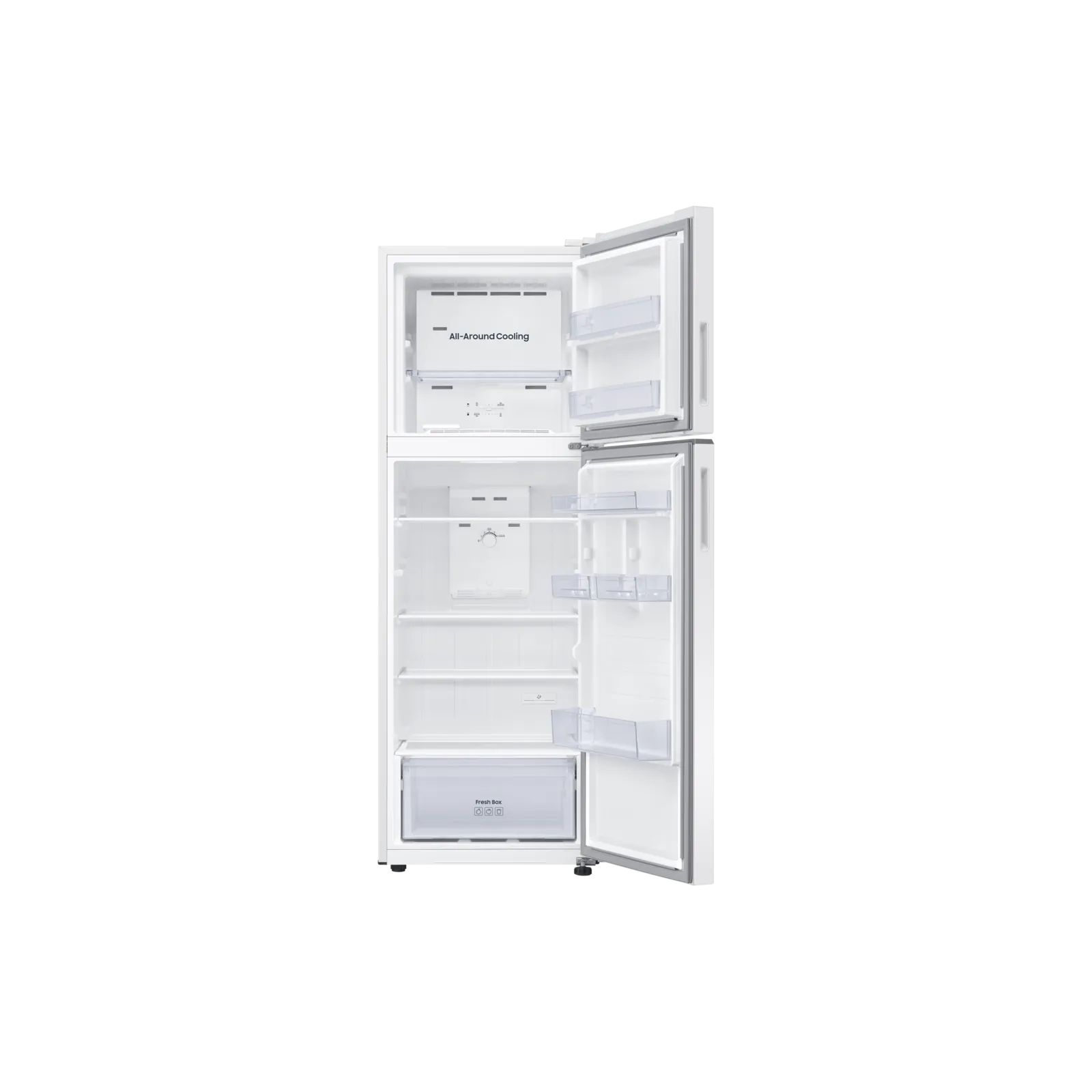Samsung RT31CG5004WWRT 304L Top Mount Refrigerator – Snow White side view