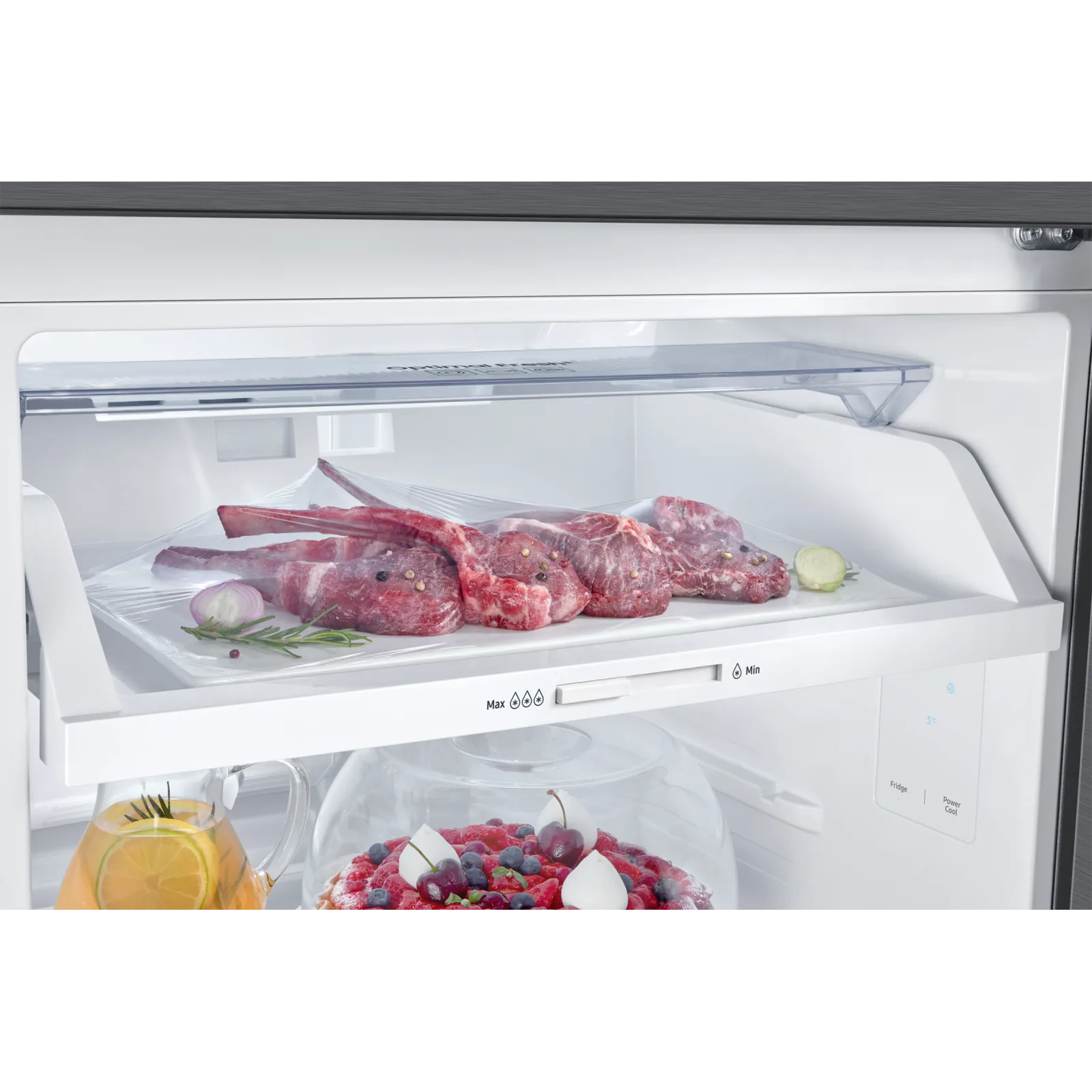 Samsung RT35CG5404S9AE 345L Top Mount Refrigerator – Silver close up