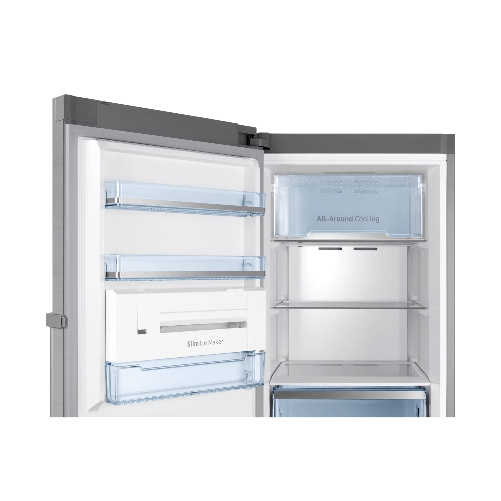 Samsung RZ32M71207F/SG 315L 1-Door No Frost Upright Freezer – Refined Steel close up