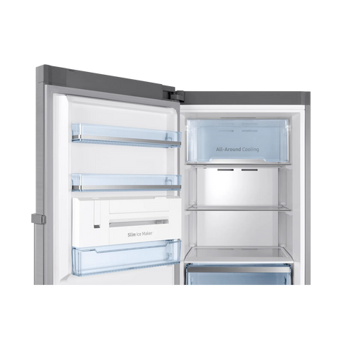 Samsung RZ32M71207F/SG 315L 1-Door No Frost Upright Freezer – Refined Steel close up