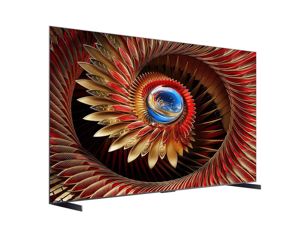 TCL 85 Inch C8L SQD-Mini LED TV Perspective Angle View